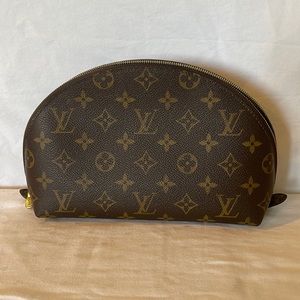 Authentic VINTAGE Louis Vuitton Monogram Pouch Trousse Demi Round 1998